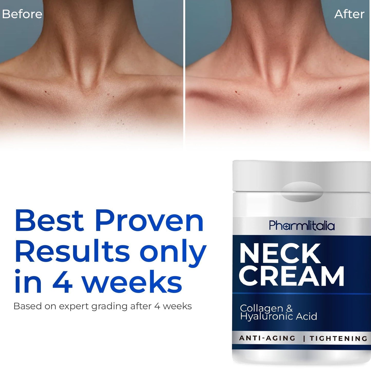 Neck Firming and Tightening Cream with Collagen Hyaluronic Acid anti Age 4 Fl Oz