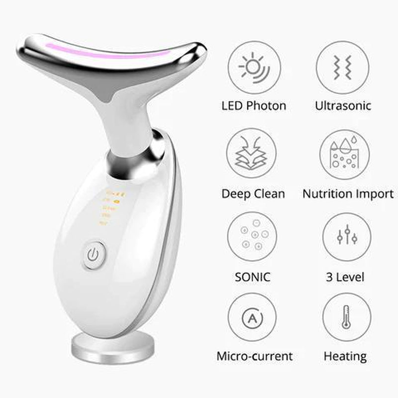 [Wavy Chic] (Buy a Multifunctional Facial Massager and Get a Free Neck Cream)Multifunctional Facial Massager, Neck Massage, Remove Neck Wrinkles, Remove Nasolabial Wrinkles Beauty Device Face Roller Comfort Skincare