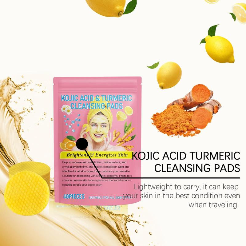 Turmeric Cleansing Pads, 1 Pack/2 Packs Gentle Facial Cleansing Pads, Facial Skin Care Pads, Skin Care Products for Women & Men