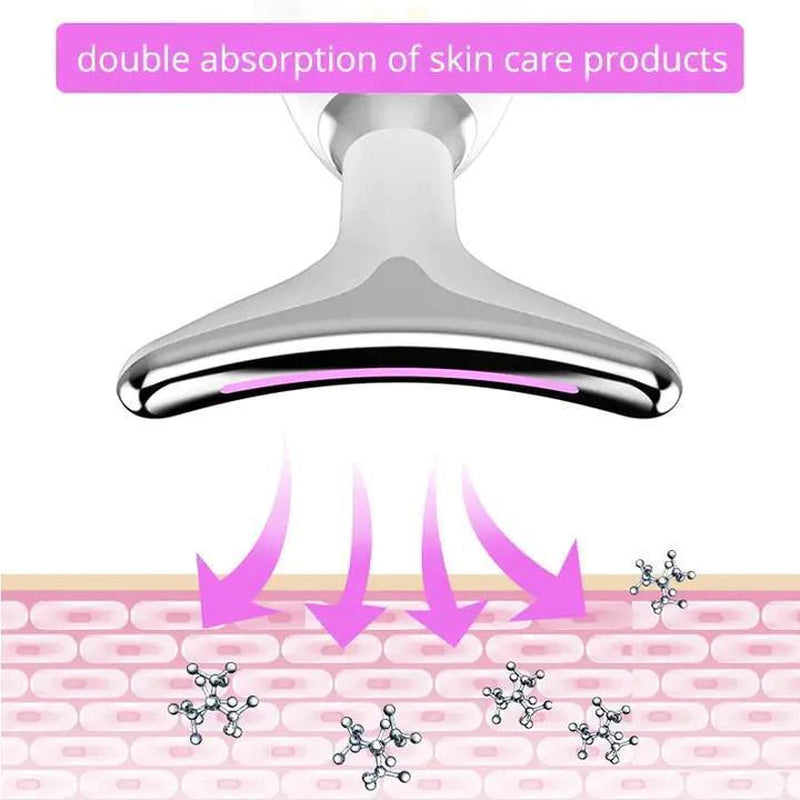 [Wavy Chic] (Buy a Multifunctional Facial Massager and Get a Free Neck Cream)Multifunctional Facial Massager, Neck Massage, Remove Neck Wrinkles, Remove Nasolabial Wrinkles Beauty Device Face Roller Comfort Skincare